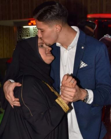Altay Bayindir with his mother.